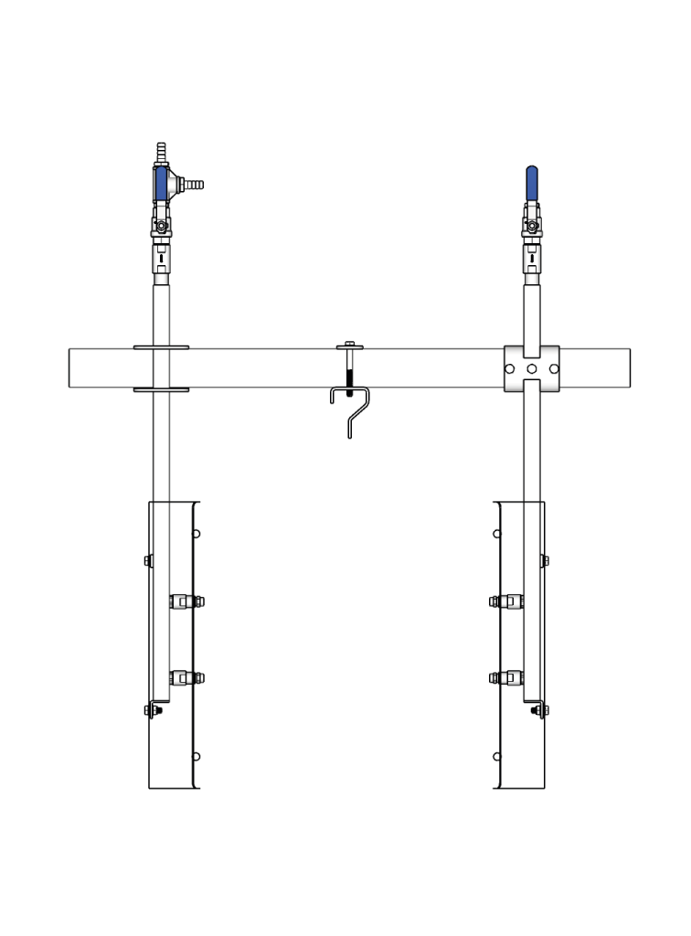Moistening set with 2x Manifold-2 in cooling incl protection shields - Image 2