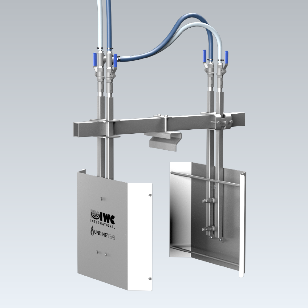 Moistening set with 2x Manifold-2 in cooling incl protection shields
