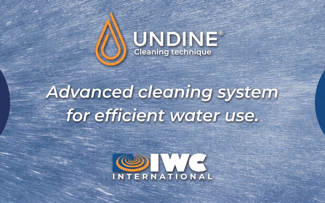 UNDINE and IWC International logos over the text Advanced cleaning system for efficient water use.